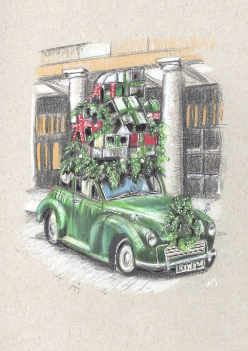 Morris Minor with Presents